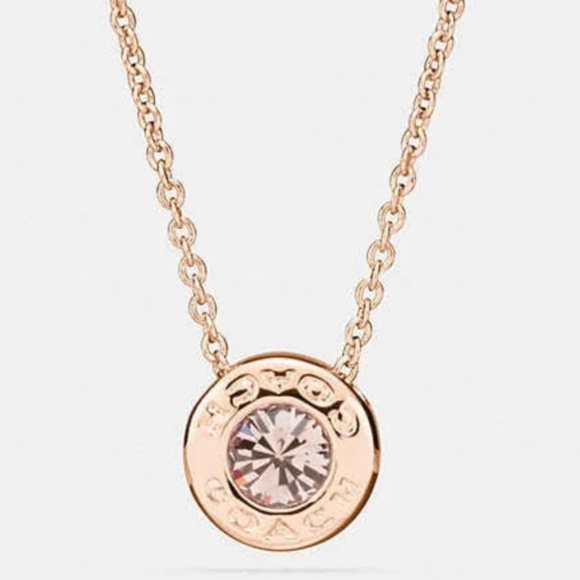 Coach Open Circle Stone Necklace - Picture 1 of 1